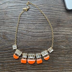 Elegant J.Crew Gold and Orange Necklace